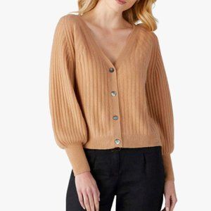 Pure Collection Cropped Cashmere Cardigan